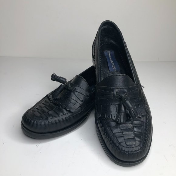 Giorgio Brutini Leather Kiltie Tassel Woven Loafer - Picture 1 of 8
